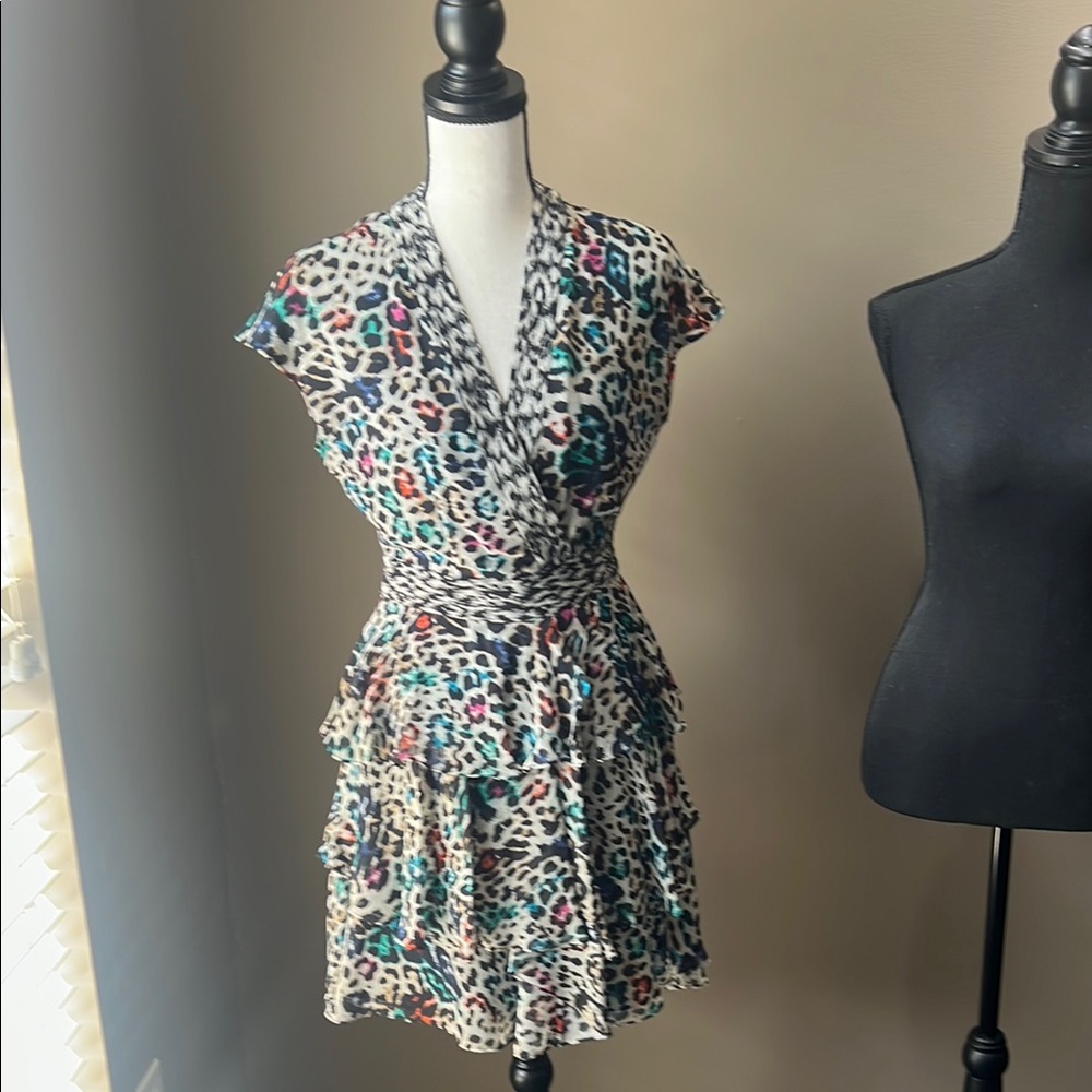 Vibrant Animal Print Mini Dress